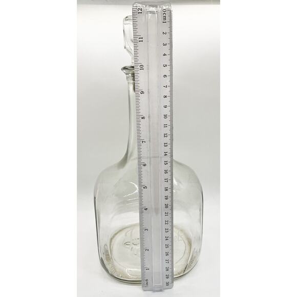 Jack Daniels Clear Decanter Bottle Vintage Old No 7 Large 12" Signed Whiskey Bar - Picture 7 of 7